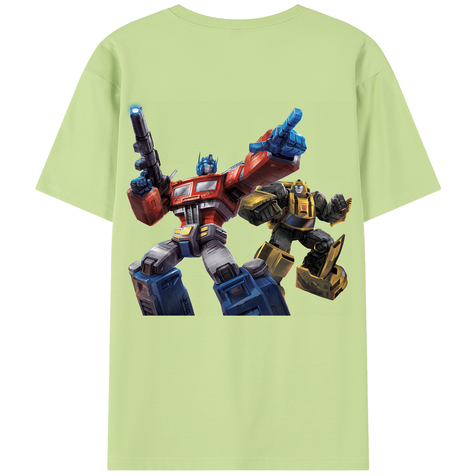 （画像用） Transformers トランスフォーマー 綿100％半袖Tシャツ（背面プリント）